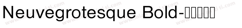 Neuvegrotesque Bold字体转换